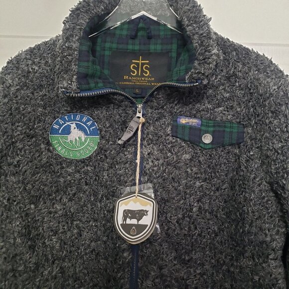 STS Ranchwear Riata Jacket Nationals Finals Rodeo Hi Pile Fleece Womens Sz Large - Picture 3 of 14